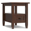 Warm Shaker - Narrow Side Table - Brown