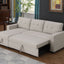 Upholstered Pull Out Sectional Sofa With Chaise