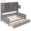 Daybed With All-In-One Cabinet And Shelf