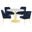 Raleigh - 5 Piece Dining Set - Blue