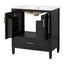 Elegant Fluted Bathroom Vanity With Sink, Soft Close Doors & Drawer