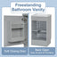 Bathroom Vanity With Sink, Cabinet With Adjustable Shelf
