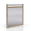 Queen Canopy Bedroom Set With A 2 Drawer Nightstand A Dresser With Poster Mirror And A Door Chest - Sand