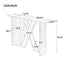 X-Frame Console Table, Angled Cross Leg Design, Rounded Edges - Natural