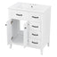 Bathroom Vanity With Sink, Freestanding Design, Soft Close Doors & Drawers - White