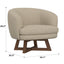 Swivel Accent Chair With Sculptural Base