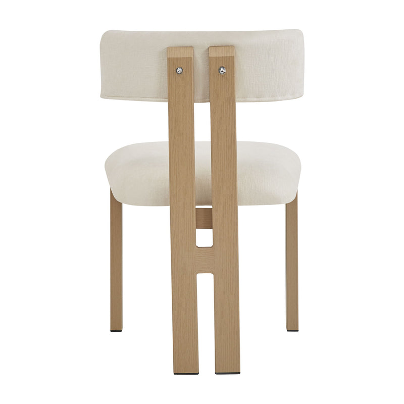 Modern Upholstered Armless Dining Chairs With Metal Legs
