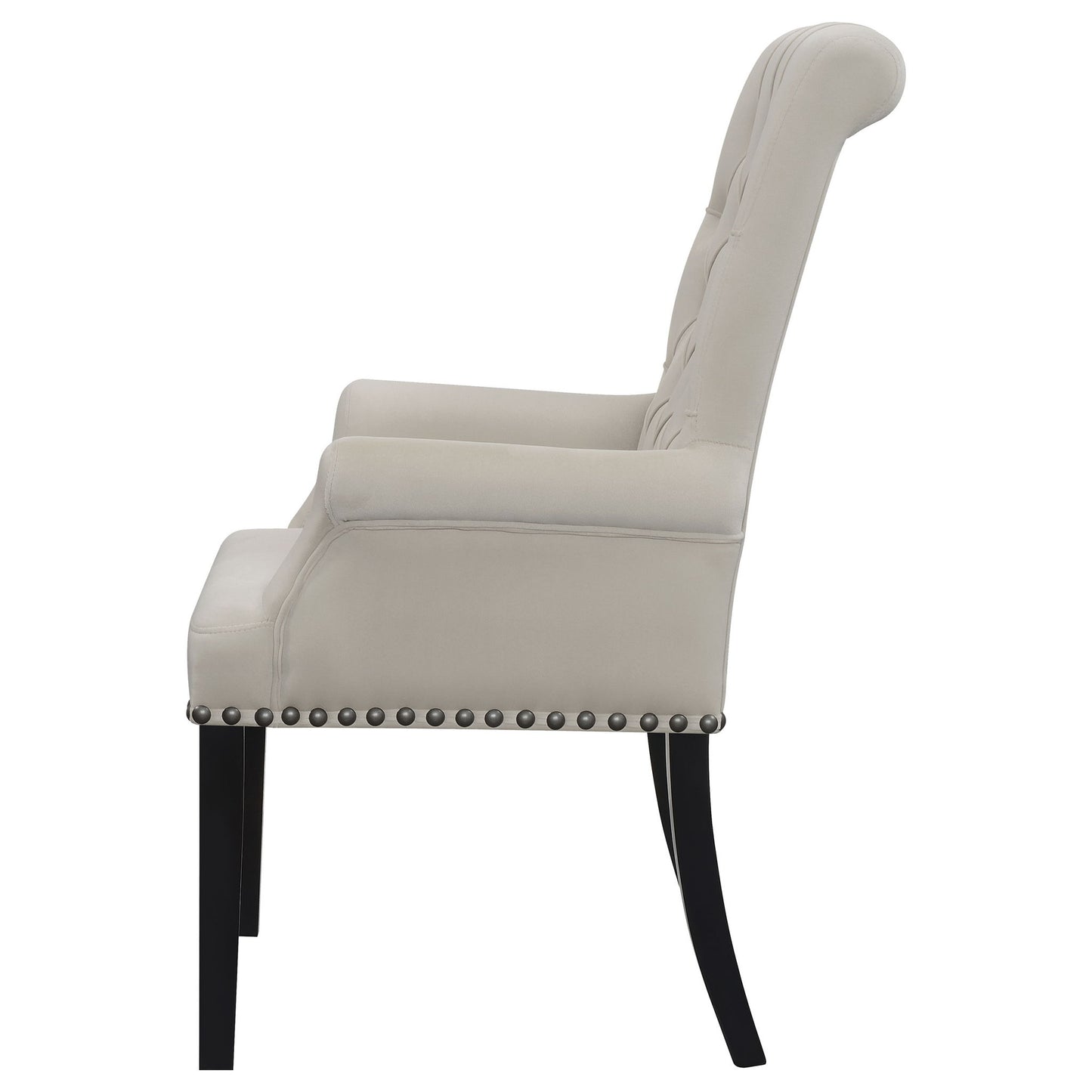 Norwich - Dining Arm Chair With Button Tufting And Rolled Top