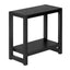 Accent Side Table, Narrow, Small, 2 Tier, Contemporary And Modern