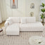 Jessica - Lamb Wool Sectional Sofa With Chaise, Versatile Configuration