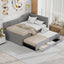 Upholstered Daybed With Trundle And 3 Drawers