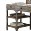 Gorden - Weathered Antique Metal Writing Desk - Oak