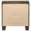 2 Drawer Nightstand - Brown Wood