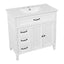 Bathroom Vanity With Sink, 2 Doors 2 Drawers, Freestanding Design