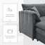Modular Sectional With Deep And Wide Seat, Cloud Couch Set With Double Cushions Sofa With Movable Ottoman