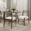 Farmhouse Style Dining Chair Set With Ladder Back Design
