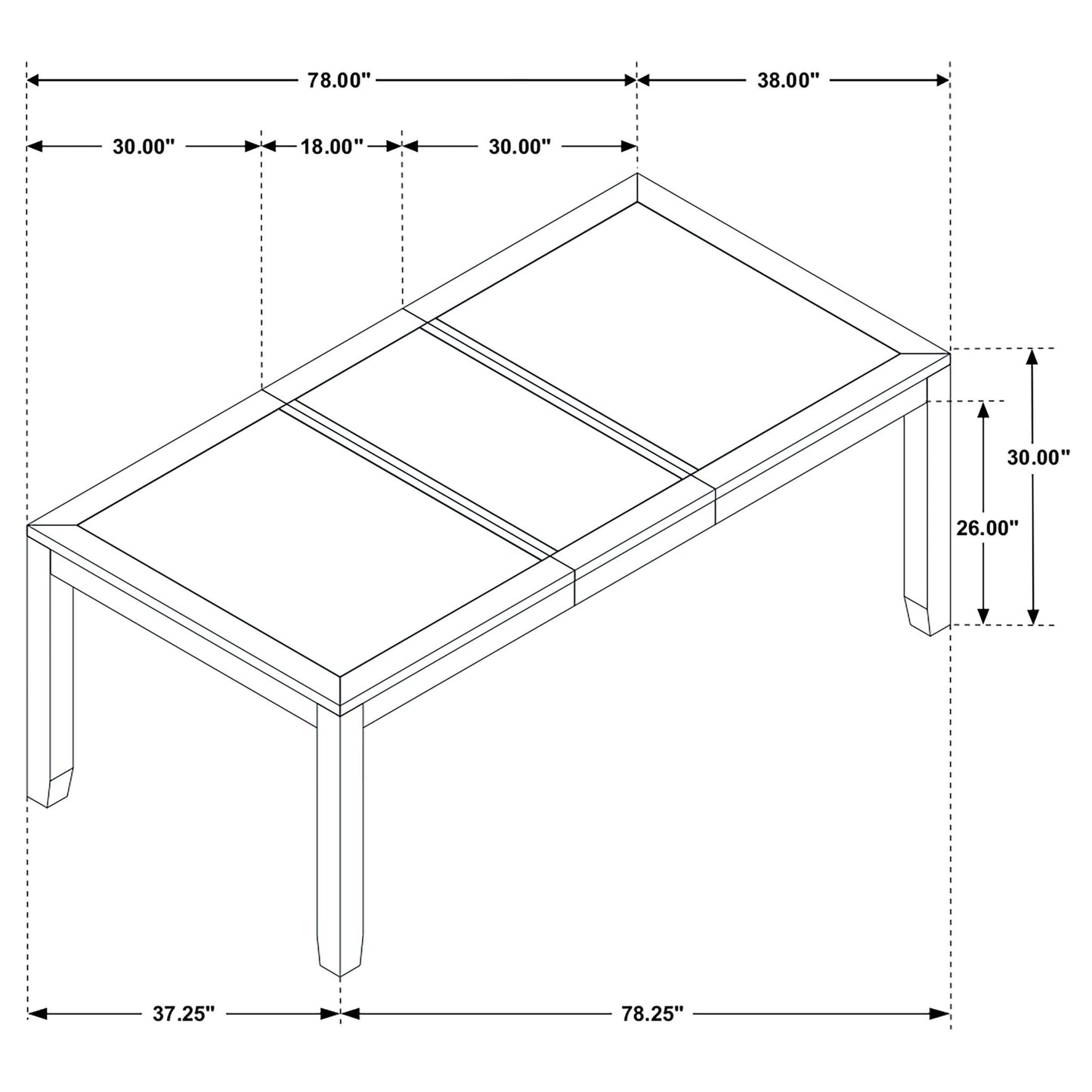 Centera - Rectangular Dining Table With Extension Leaf - Gray