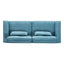 Modern Fabric Sofa With Cushions, Sleek Arm Design