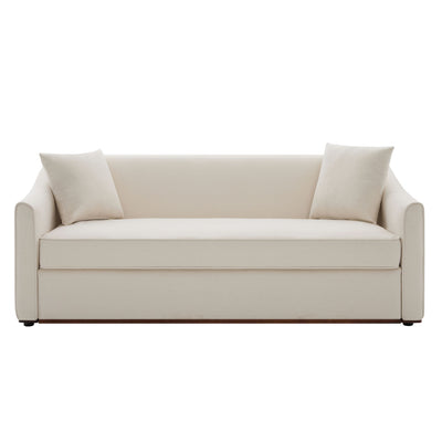 3 Seater Sofa With Wrap Around Armrests And Throw Pillows