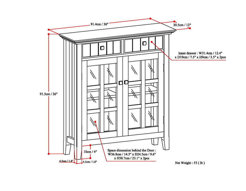 Acadian - Entryway Storage Cabinet - Light Brown
