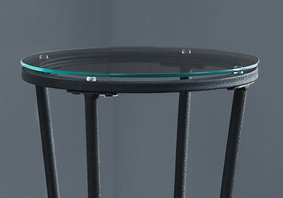 Accent Side Table, Plant Stand, Round, Contemporary & Modern - Black