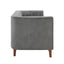 Modern 3 Seater Sofa, Upholstered Couch With Curved Armrests