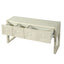Geometric Carved Console Table With 3 Soft Close Drawers