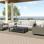 Bungalow - Patio Swivel Club Chair With Accent Pillow (Set of 2) - Gray