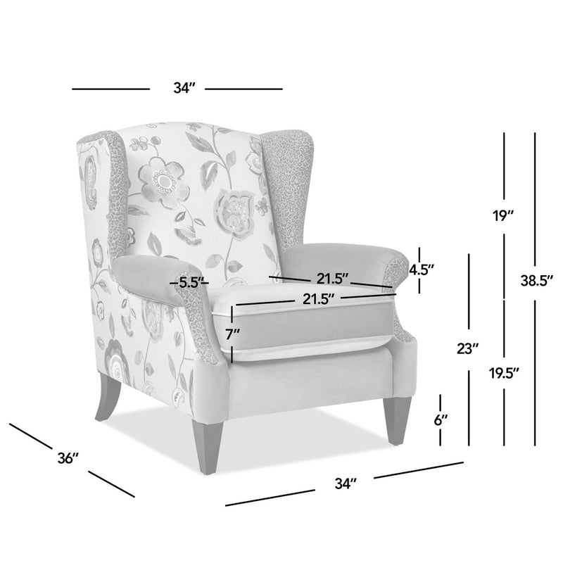 Anya - Sillón con reposabrazos decorativo tipo butaca de estilo bohemio chic