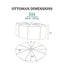 Modern Style Large Cocktail Ottoman
