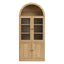 Tall Arched Top Storage Cabinet With 5 Tier Shelves, Soft Close Hinges
