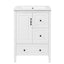Retro Bathroom Vanity With Sink, Soft Closing Cabinet & Drawers