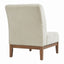 Upholstered Accent Chair - Beige / Walnut
