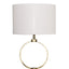 Bedroom Table Lamp With Circular Design - White