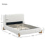 Elegant Boucle Upholstered Bed With Solid Wood Feet