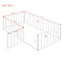 Metal Floor Bed Frame With Fence And Door