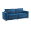 Modern Square Arm Sofa With Soft Fabric Upholstery, Deep Cushions
