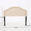 Queen & Full Size Headboard With Diamond Tufting And Nailhead Trim - Beige