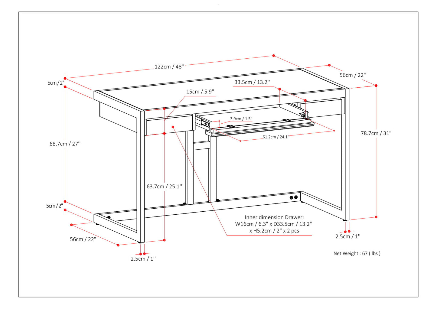 Erina - Handcrafted Desk