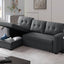 Upholstered Pull Out Sectional Sofa With Chaise