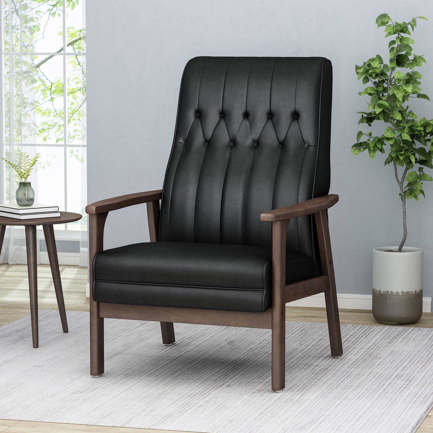Mid Century Modern Upholstered Accent Chair