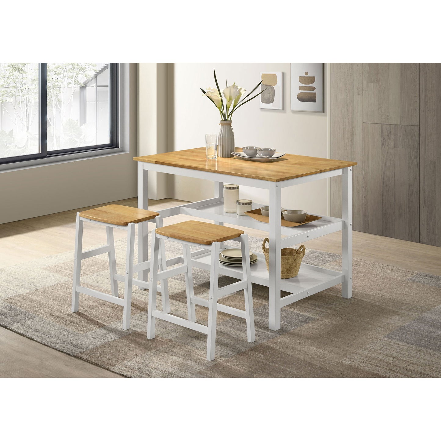 Cowichan - Backless Counter Stool (Set of 2) - White
