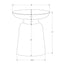 Drum Accent Side Table, Hammered Texture