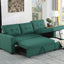 Upholstered Pull Out Sectional Sofa With Chaise