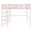 Loft Bed With 4 Tier Shelves And Storage