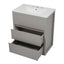Double Sinks Bathroom Vanity Set With 2 Ceramic Basins