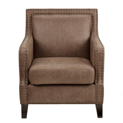 Shasta - Accent Chair With And Nail Buttons - Brown