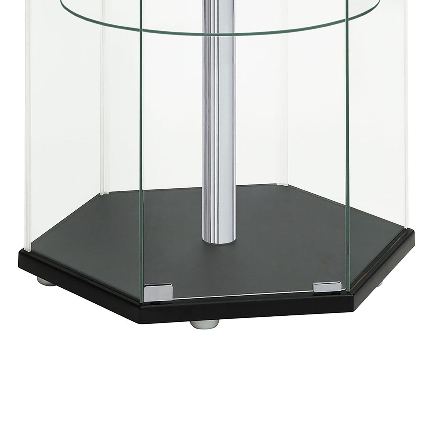 Tenley - 4 Shelf Curio Cabinet With Hexagonal Design