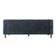 3 Seater Sofa With Square Arms, Tufted Pillow Back For Living Room