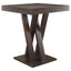 Double X Base Square Bar Table - Cappuccino